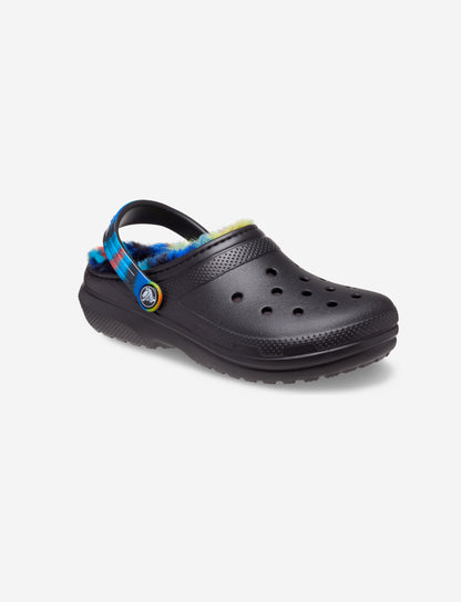 Crocs Classic Lined Spray Dye Clog K - כפכפי קרוקס עם פרווה צבעונית לילדים