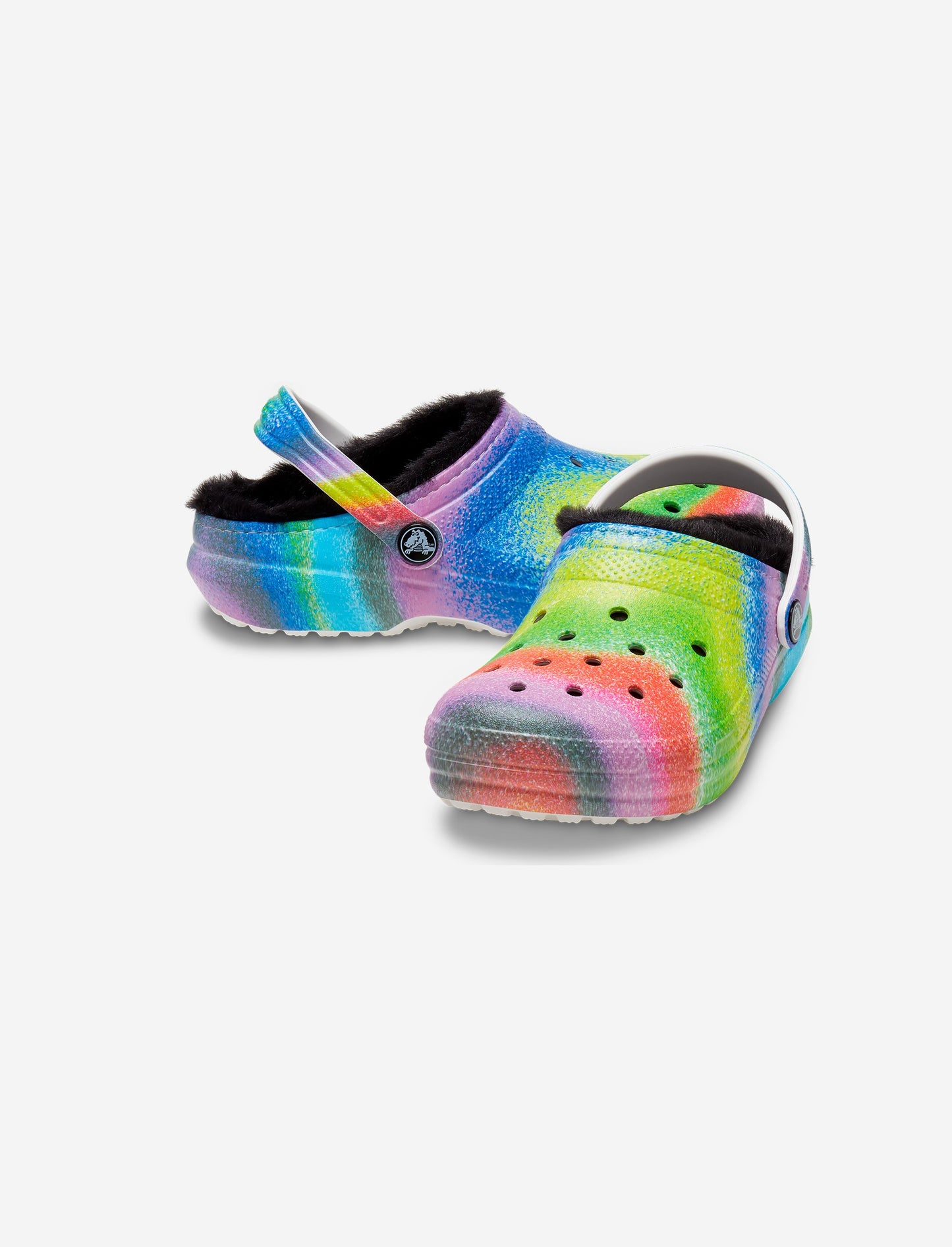 Crocs Classic Lined Spray Dye Clog K - כפכפי קרוקס עם פרווה צבעונית לילדים
