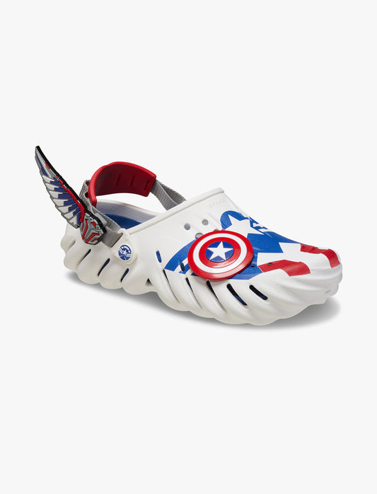 Crocs Captain America Echo Clog -  כפכפי אקו קלוג קרוקס קפטן אמריקה בצבע לבן