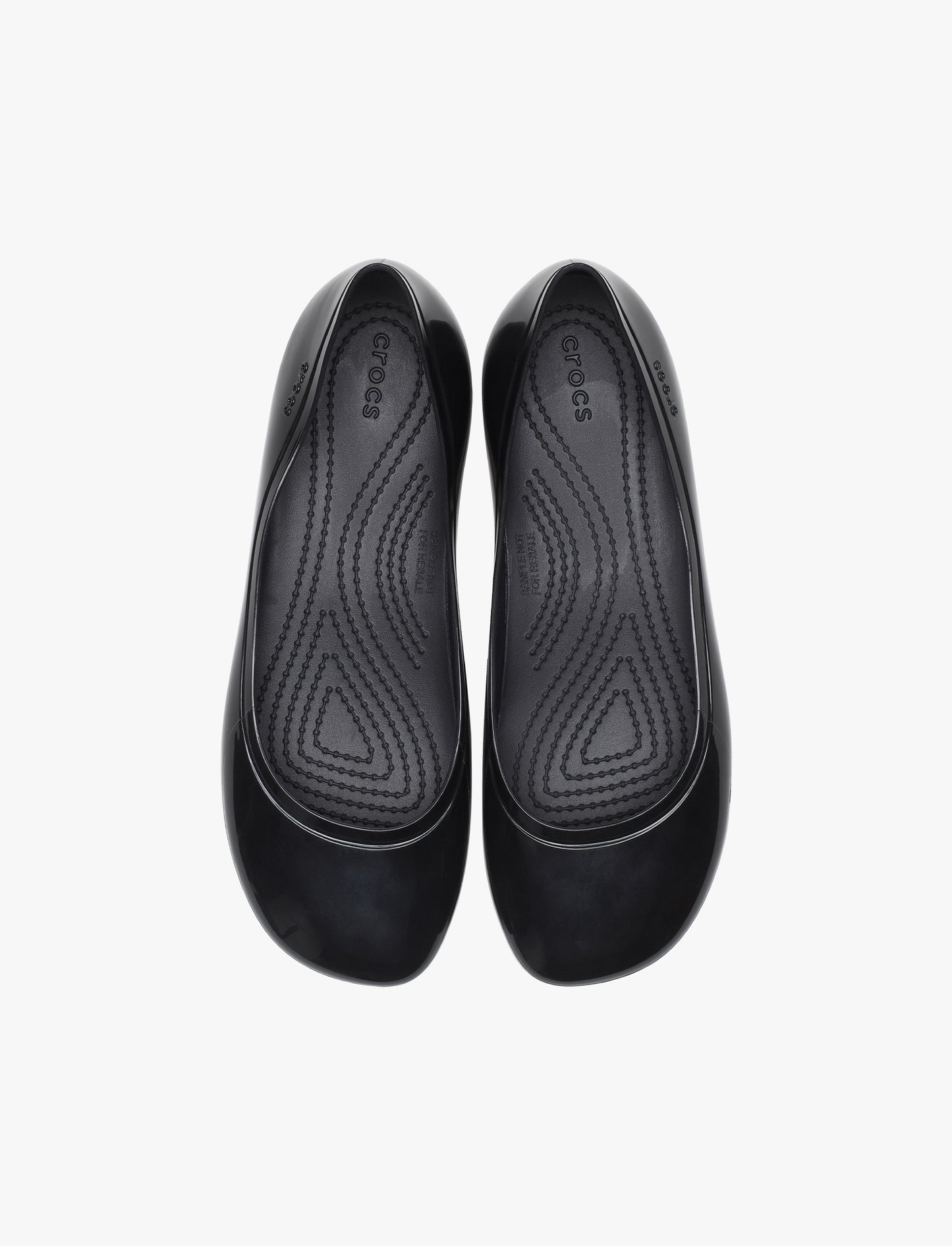 Crocs Brooklyn High Shine Flat - נעלי קרוקס שטוחות לנשים בצבע שחור