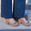 Crocs Brooklyn Slide High Shine Heel - כפכפי עקב קרוקס לנשים בצבע לאטה