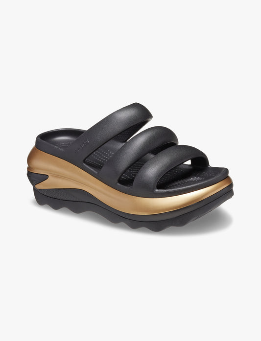 Crocs Mega Crush Metllc Triple Strap - סנדלי פלטפורמה קרוקס מגה קראש טריפל