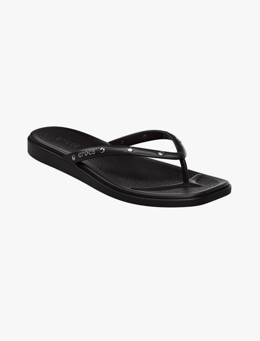 Crocs Miami Studded Flip - כפכפי אצבע קרוקס מיאמי בצבע שחור