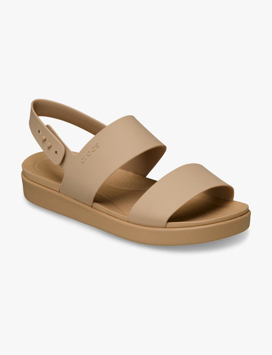 Crocs Brooklyn Backstrap Low Low - סנדלי קרוקס ברוקלין לנשים בצבע חום קשיו
